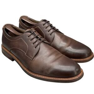 Joseph Abboud Brown Leather Lace Up Oxford Shoe Men 9.5